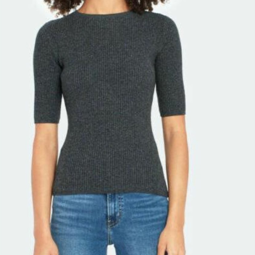 Billie the Label Christine Sweater Ribbed Wool Cashmere Blend‎ Size Small - Picture 2 of 7